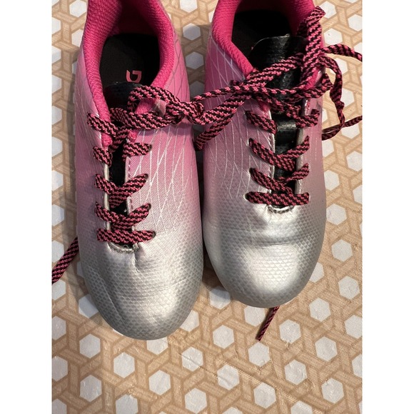 DSG Speed Viper Soccer Cleats Youth Size 10K Lace Up Pink Gray - Picture 1 of 5